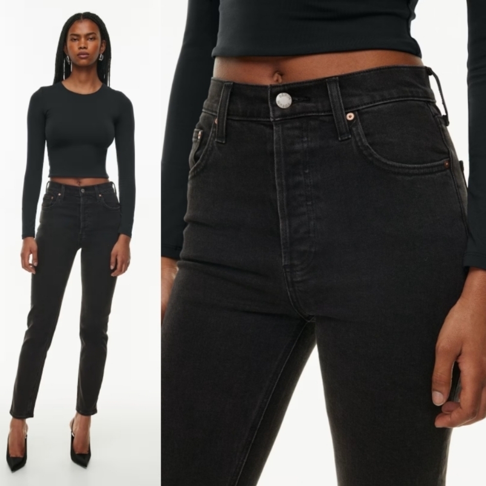 Aritzia Denim Forum The Yoko High Rise Slim Fit Anckle Length Jeans